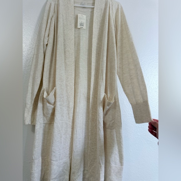 A New Day Light Beige Open Cardigan - Picture 1 of 4